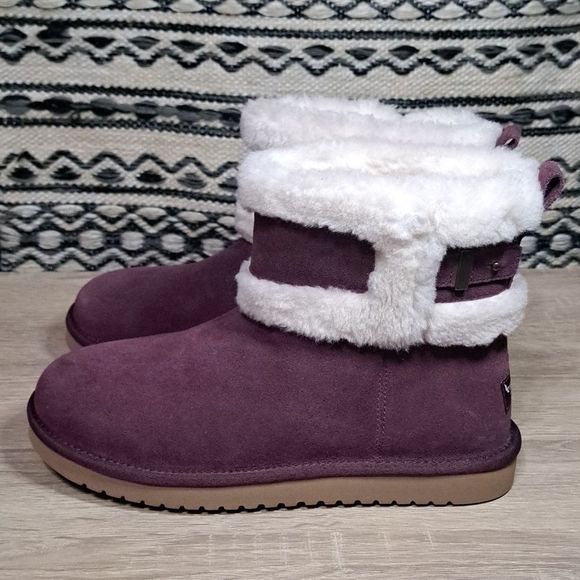 NEW UGG KOOLABURRA BARLEE MINI IN WINE - Picture 6 of 10